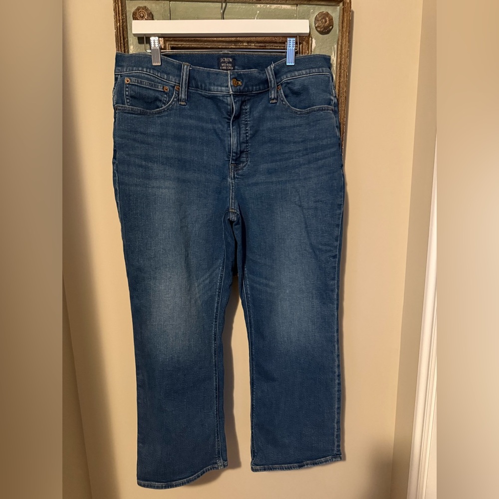 J crew Mid Rise Cropped Flare Jeans - Picture 2 of 4